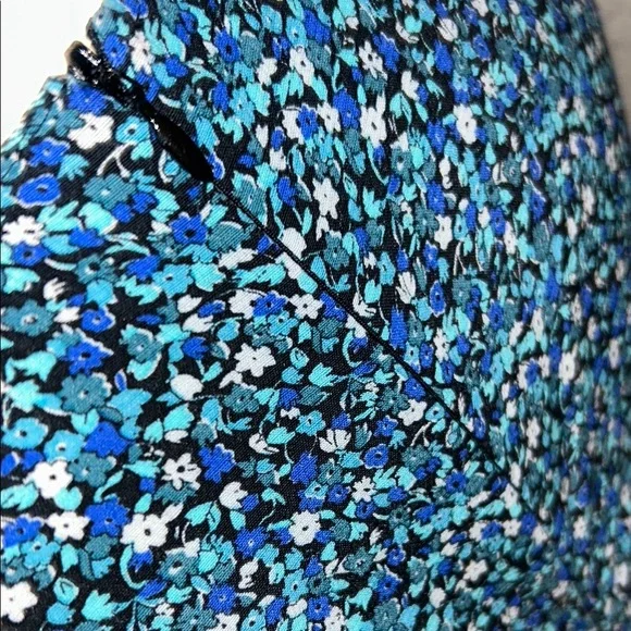 Zara Blue Puff Sleeve Sheath Dress - Picture 9 of 14